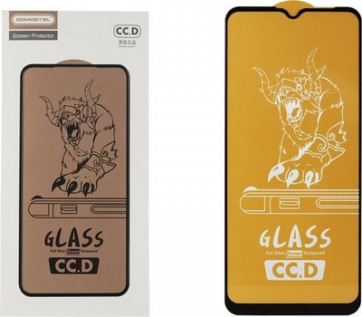 Xham mbrojtës Somostel Glass për iPhone 6 7 8 Plus, full glue, me kornizë të zezë