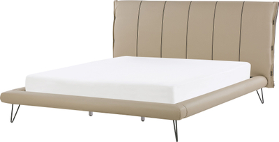 Set dhome gjumi Beliani Betin, krevat 180 x 200 cm, lëkurë sintetike, bezhë rëre