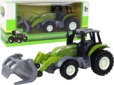 Lodër traktor–ekskavator Leantoys Little Crocodile, për kalamaj, jeshile