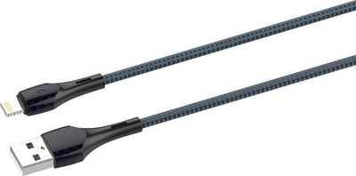Kabllo USB Lightning LDNIO LS522, 2m, 2.4A, gri blu