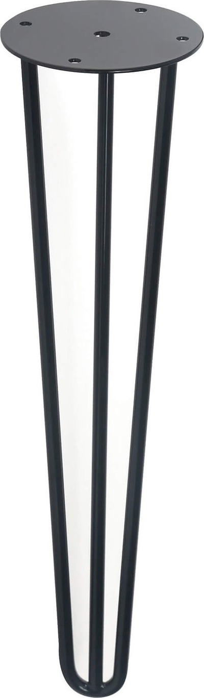 Këmbë metalike Sourcing Steel Hairpin Triple 8 L400, 400mm, set, e zezë