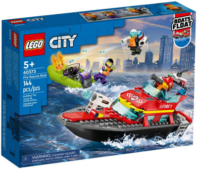 Set Lego City Firefighters Rescue Boat 60373, anije zjarrfikësish, për fëmijë