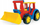 Traktor lodër Wader Gigant Tractor Loader 60cm, plastike, i kuq e verdhë