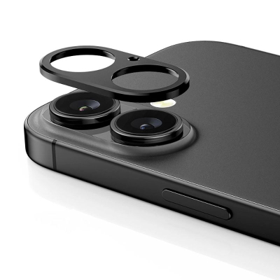 Mbrojtëse kamere Tech-Protect Camalloy Fit+ për iPhone 17, aliazh alumini, ultra e hollë, e zezë