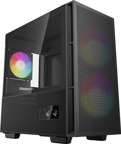 Kasa kompjuteri Deepcool CH360 Digital, ATX, ARGB, e zezë