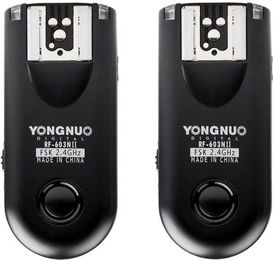 Тригер бличи Yongnuo RF-603 II N1, безжичен 2.4GHz, сет 2 парчиња, за Nikon