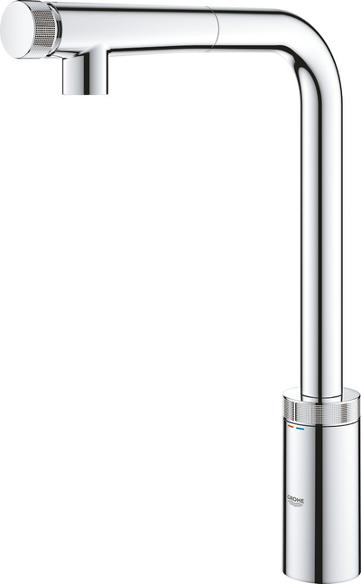 Rubinet kuzhine Grohe Minta SmartControl 31613000, gryke L, dush tërheqës, krom