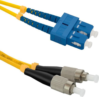 Kabllo optike patch Qoltec 54046, FC/UPC me SC/UPC, 5m, e verdhë