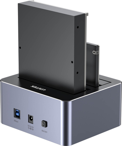 Stacion docking për disk SATA Unitek, 2 porta, klonim, USB