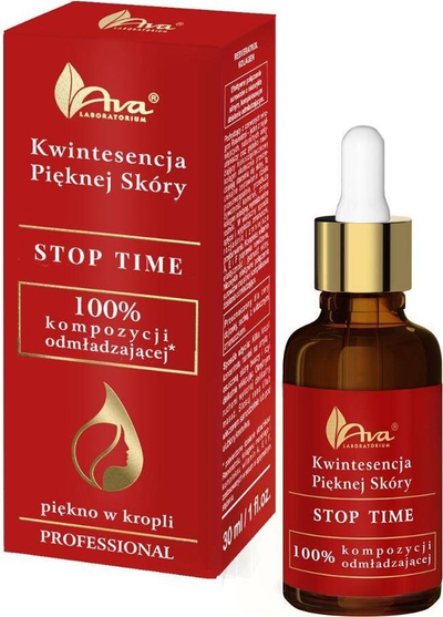 Serum per fytyrën Ava Laboratorium Quintessence of Beautiful Skin STOP TIME, kundër rrudhave, 30 ml