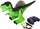 Lodër dinosauri me telekomandë Mega Creative, 43 cm, shumëngjyrësh