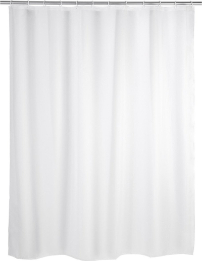 Завеса за туш Wenko PEVA, 180 x 200 cm, бела