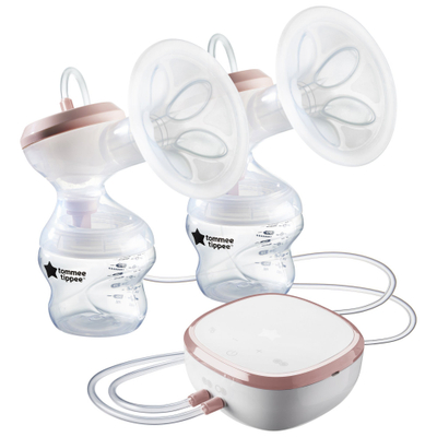 Pompe gjiri Tommee Tippee Made For Me Double Electric, elektrike dyshe, me bateri që ringarkohet me USB, e bardhë