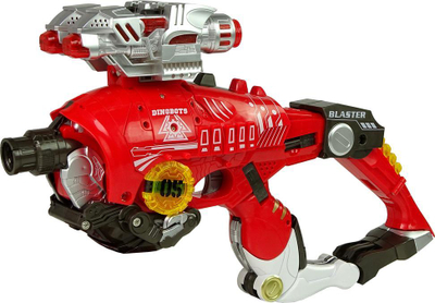 Lodër dinosauri armë me shigjeta Leantoys Dinobots Blaster, që shndërrohet 2 në 1, me shigjeta shkumë, e kuqe