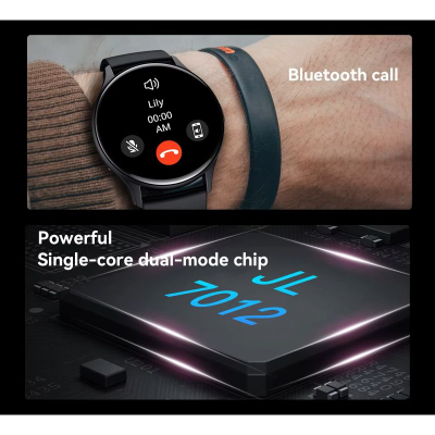 Smartwatch Rubicon me marrje telefonatash, bateri 260mAh, rrip silikoni, i zi