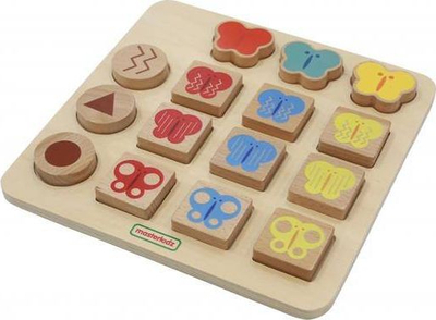 Puzzle druri Masterkidz Matching Colors and Patterns, lojë edukative, me shumë ngjyra