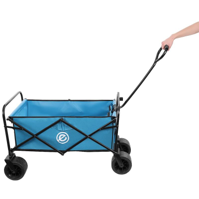 Karrocë plazhi Tourist Beach Cart Deluxe, palosëse 66x48x90cm, mban deri 100 kg, blu