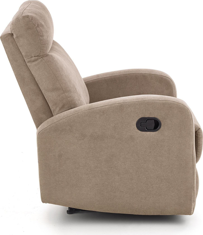 Karrige relaksi OSLO 1S, mekanizëm recliner, mban gjer 120 kg, bezhë