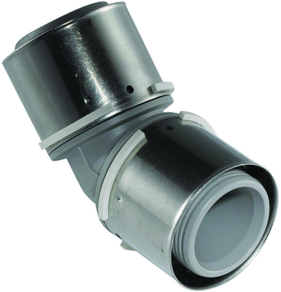 Kënd tubi presioni Uponor MLC 45°, 50 mm, kompozit, gri
