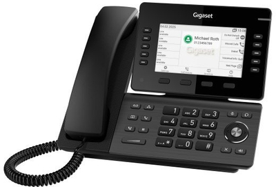 Telefoni i tavolinës Gigaset P810 IP PRO, ekran 3.36", PoE, i zi