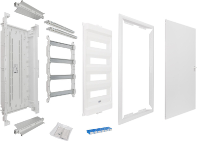 Panel shpërndarës Rpdm IDEAline 69.414, 4x14 module, montim i fshehtë, derë metalike e bardhë