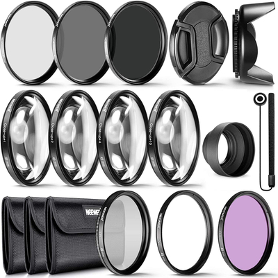 Set aksesorësh filtrash Neewer 10087417, 58mm, për kamera, i zi