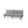 Divan krevat Beliani Ronne, material stof, 2 persona, gri e hapur