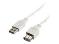 Kabllo USB ROLINE 11.02.8978, USB 3.0 Type A mashkull femër, 1.8m, e bardhë