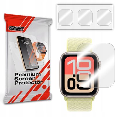 Mbrojtës ekrani GrizzGlass Hydrofilm për Apple Watch SE 3 40mm, 3 copë, i tejdukshëm