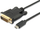 Kabllo Equip USB Type C në DVI D Dual Link, 1.8m, e zezë