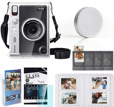 Set aksesorësh Fuji Instax Mini Evo, kuti mbrojtëse, album 64 foto, me kapak