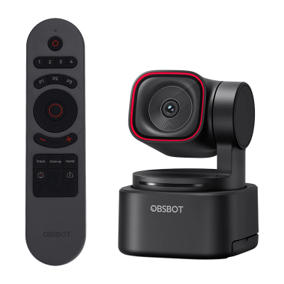 Webcam OBSBOT Tiny 3 Lite, 4K, me telekomandë, i zi