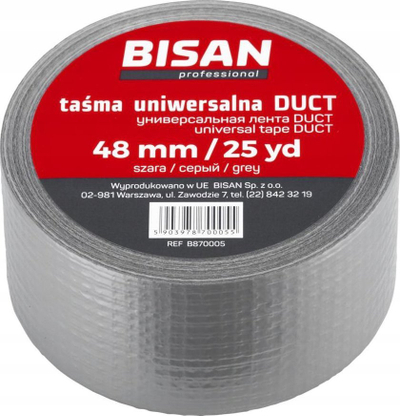 Зајакната изолациона лента Bisan Universal, 50m, 48mm, сива
