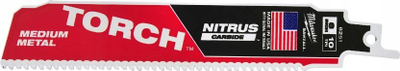 Teh sharre reciproke Milwaukee TORCH Nitrus Carbide, 6", 10 TPI, i kuq