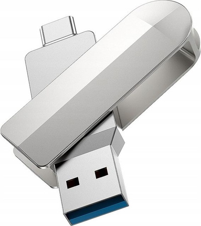 USB Hoco Wide UD10, 128GB, USB A dhe USB C, gri