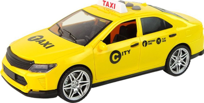 Makinë lodër taksi Auto Taxi Vehicle, 1:14, me drita edhe zëra, e verdhë