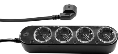 Prizë e zgjuar Shelly Power Strip 4 Gen4, me 4 dalje, Wi‑Fi, e zezë