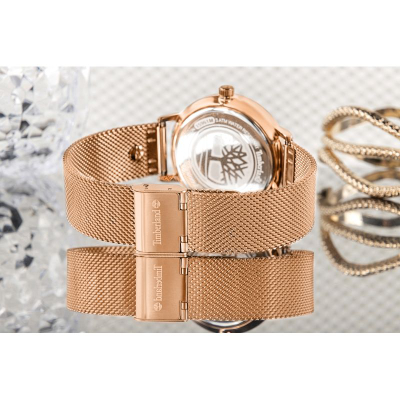 Orë dore Timberland Esmond TBL.15961MYR, 32mm, rrip metalik, rozë gold