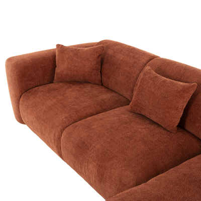 Divan-Shtrat këndor Bricken djathtas 110–282×98–160×72 Hcm (HM3275.03R), kuqe