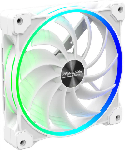 Ventilator për kompjuter Alpenfohn Wing Boost 3 ARGB, i bardhë