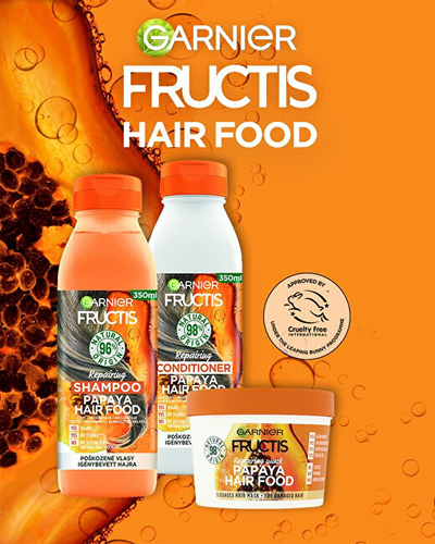 Balsam rigjenerues për flokë të dëmtuar Garnier Fructis Hair Food, 350 ml