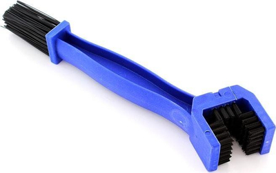 Furçë pastrimi zinxhiri biçiklete dhe motoçiklete, dy anëshe, plastikë najloni, blu