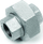 Bashkues tubash UNION, 1 1/4", galvanizuar, me garniturë, gri