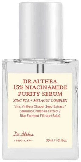 Serum fytyre Dr. Althea 15% Niacinamide Purity, 30ml, për njolla dhe pore