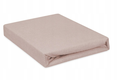 Царшаф fitted Matex Premium Terry, 180/190x200 cm, со гума, беж