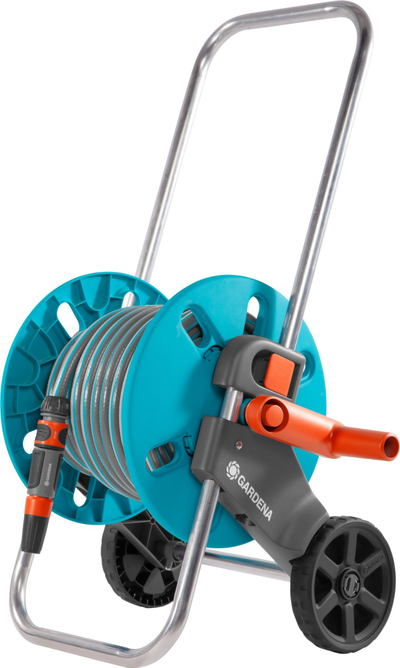 Karrocë zorresh uji Gardena CleverRoll S, 20m, Ø12.5mm, gri-kaltërosh