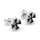 Vathë studs TROLI KS-129, kryq, për meshkuj, zi argjent