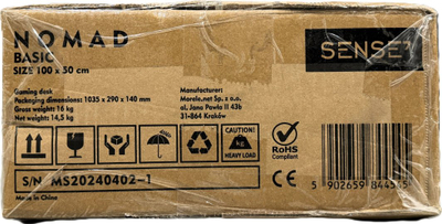 Tavolinë për lojëra Sense7 Nomad Basic, 100x50 cm, e zezë