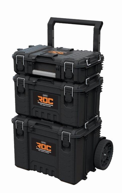 Sistem ruajtjeje veglash Keter Roc Pro Gear 2.0, me rrota, IP65, i zi