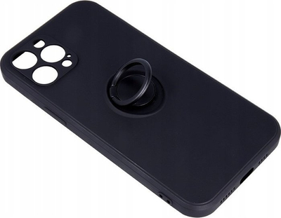 Mbrojtëse silikoni me unazë për Samsung Galaxy A52 4G 5G, TPU, e zezë